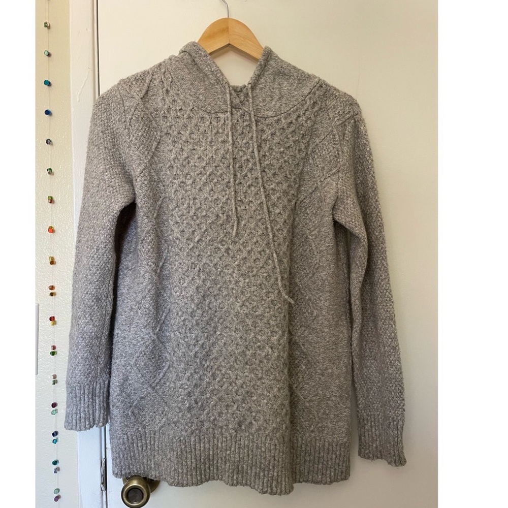 Grey sweater, slightly oversized